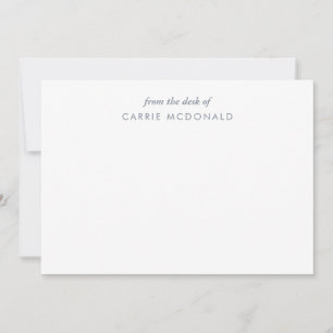 Blue and White Elegant Personalised Stationery Card