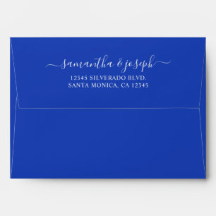 Blue and White Elegant Signature Names Envelope