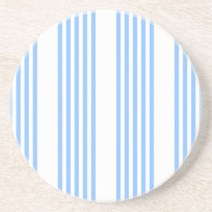 Blue and white five stripes pattern coaster