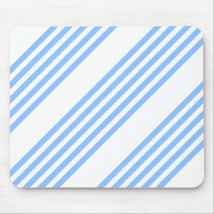 Blue and white five stripes pattern mouse pad