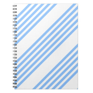 Blue and white five stripes pattern notebook