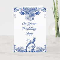 Blue and White Floral China Pattern Wedding