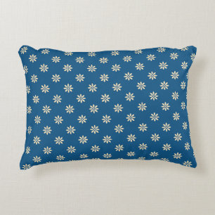 Blue and White Floral  Decorative Cushion