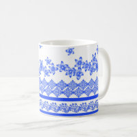 Blue and White floral design,