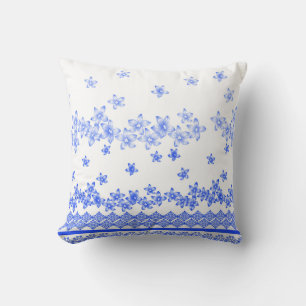 Blue and White floral design, Cushion