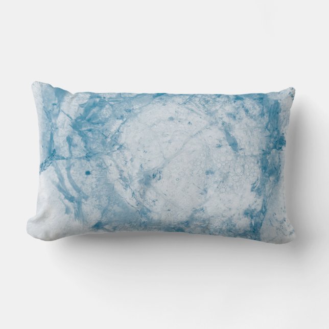 Blue and white floral mattress lumbar cushion (Front)