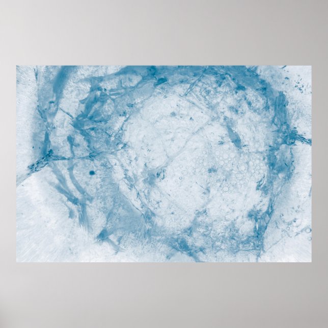 Blue and white floral mattress poster (Front)