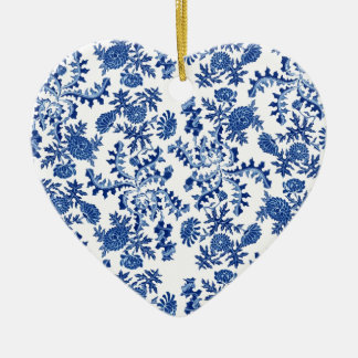 Blue and White Floral Ornament
