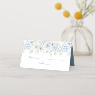 Blue and White Floral Place Cards