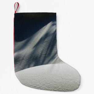 Blue and white floral textile small christmas stocking