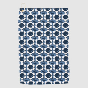 Blue And White Flowers Golf Towel