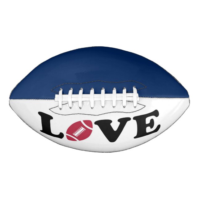Blue and White Football with Love (Front)