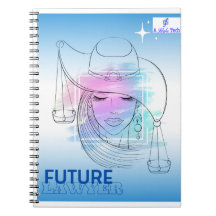 Blue and White Future Lawyer Spiral Photo Notebook