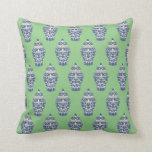 Blue and White Ginger Jar Cushion<br><div class="desc">Blue and white ginger jar design by Two over Two Studio: simple and classic.</div>