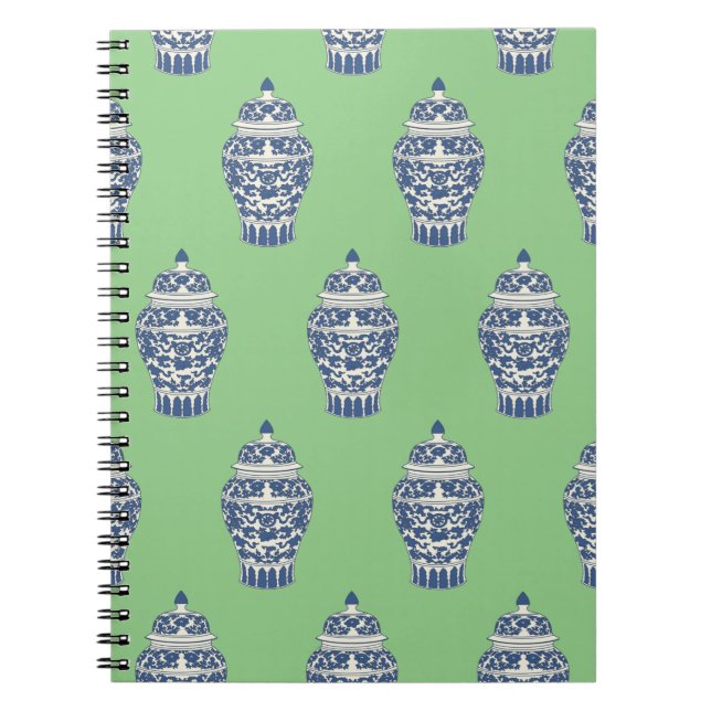 Blue and White Ginger Jar Notebook (Front)