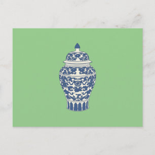 Blue and White Ginger Jar Postcard