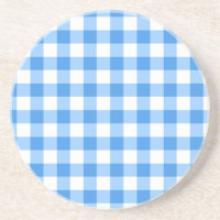 Blue And White Gingham Check Pattern