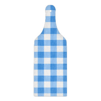 Blue And White Gingham Check Pattern Cutting Board