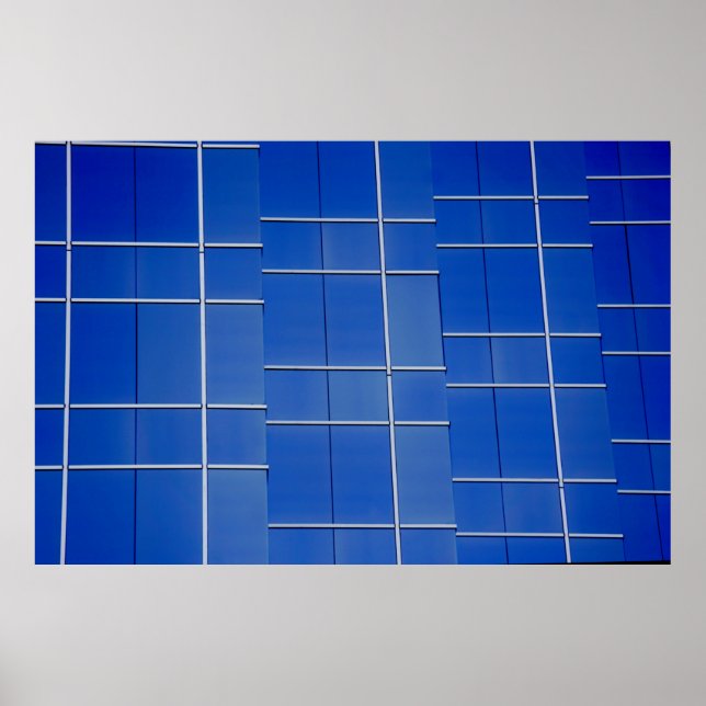 Blue and white glass windows poster (Front)