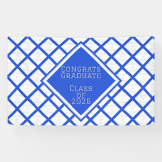 Blue and White Graduation | 2026 Banner