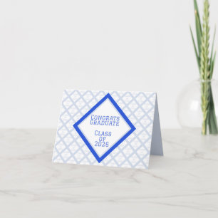 Blue and White Graduation Note Cards 2026