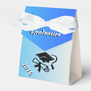 Blue and White Graduation Personalised Favour Box