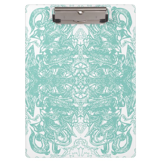 Blue And White Graffiti Piece Clipboard (Front)