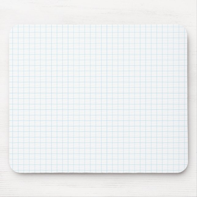 Blue and White Graph Paper Mouse Pad (Front)