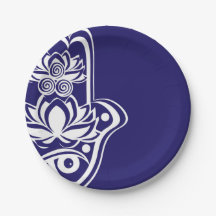 Blue and White Hamsa