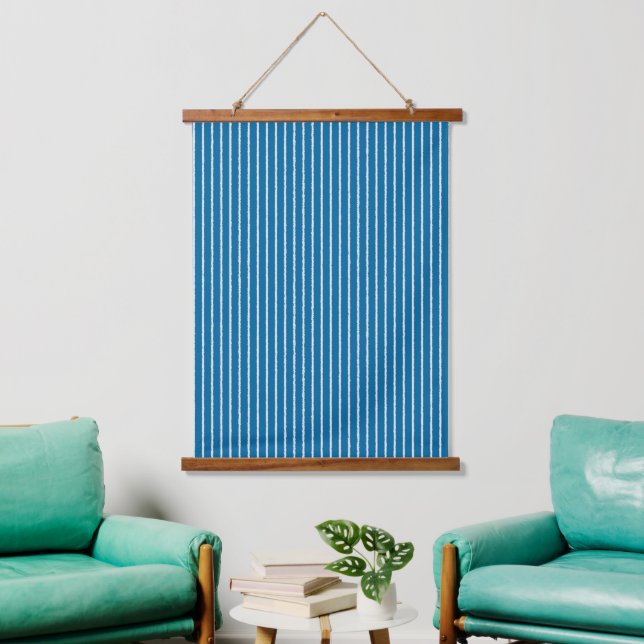 Blue and White Hanging Tapestry (Living Room)