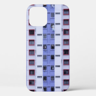 Blue and white high-rise building iPhone 12 case