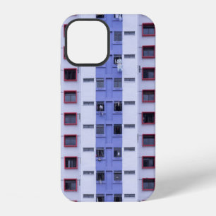 Blue and white high-rise building iPhone 12 case