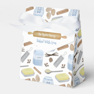 Blue And White Home Baked Cookies or Slice of Pie Favour Box