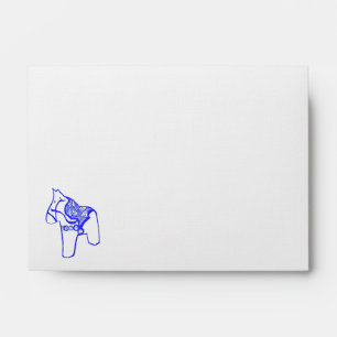 Blue and White Horse Envelope