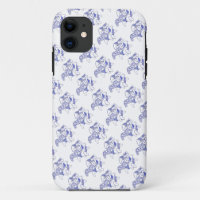 Blue and white Horse iPhone case