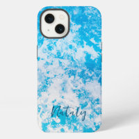 Blue and white ice surface personalized