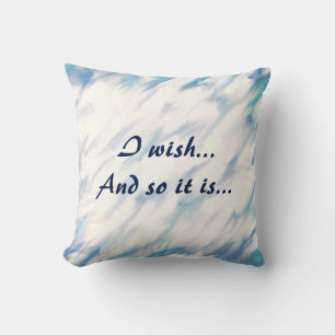 Blue and White inspirational design Cushion