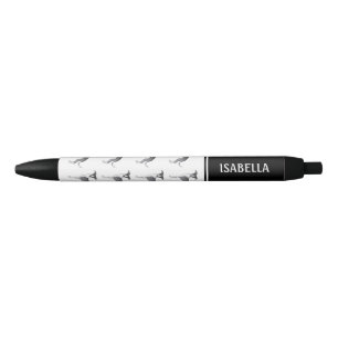 Blue And White Italian Greyhound Dogs With Name Black Ink Pen