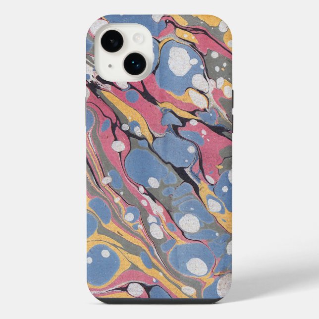 Blue and White Italian Marble Pattern iPhone Case (Back)