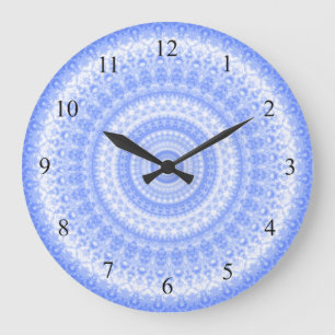 Blue and White Kitchen Wall Clock