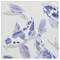 Blue and white Koi fish