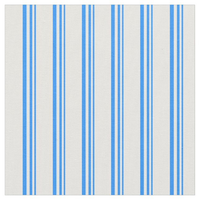 Blue and White Lines Pattern Fabric (Close Up)