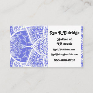 Blue and White Mandala - Loergann in Bluebell Business Card