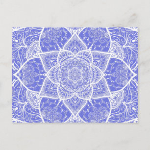 Blue and White Mandala - Loergann in Bluebell Postcard