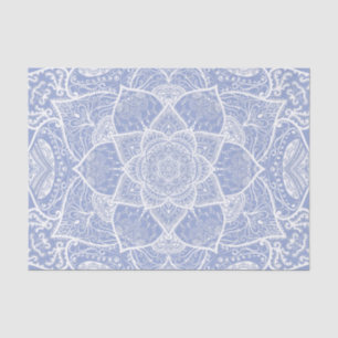 Blue and White Mandala - Loergann in Blueberry Tissue Paper