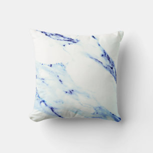 Blue and White Marble Cushion
