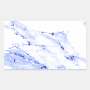 Blue and White Marble Rectangular Sticker