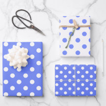 Blue and White Matching Dotted Patterns
