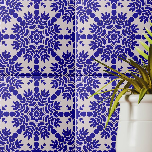Blue and White Mediterranean Azulejo Portuguese Ceramic Tile (Creator Uploaded)