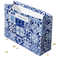 Blue and White Mediterranean Tile Personalised